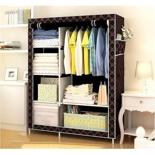 Lindy Foldable Collapsible Closet Cabinet - Black/Gold Item | Buy Lindy Foldable Collapsible Closet Cabinet - Black/Gold | SPOP Enterprise Global